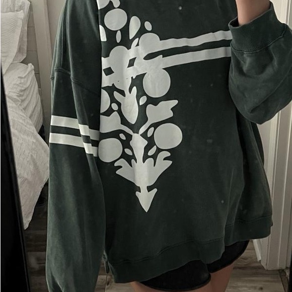 FP Movement by Free People Green and White Sweatshirt - Picture 2 of 9